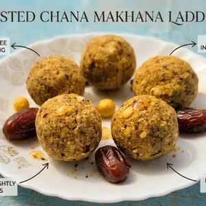 Roasted Chana Makhana Laddoos